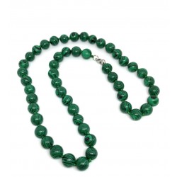 Collier Perles Malachite 